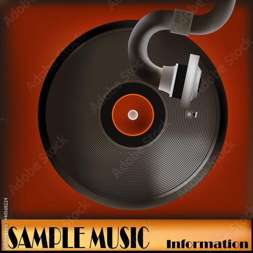 Vintage Record Player Background