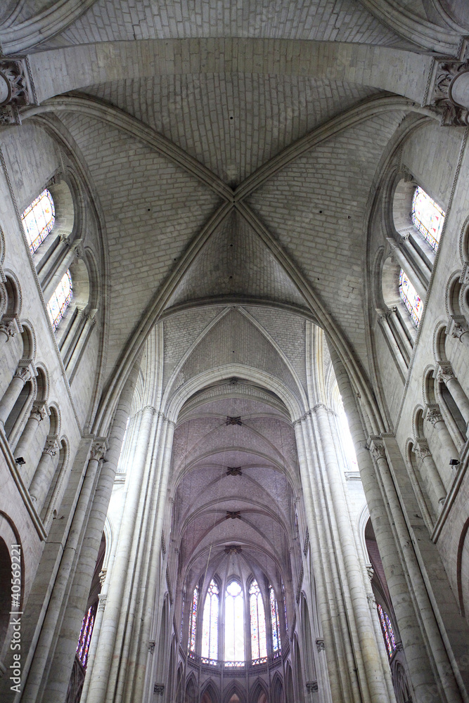 The cathedral, city of Le Mans, France