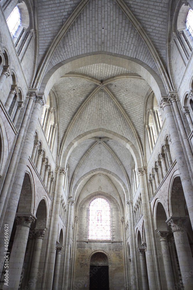 Fototapeta premium The cathedral, city of Le Mans, France