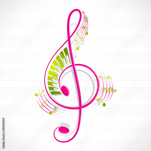 Floral Musical Note