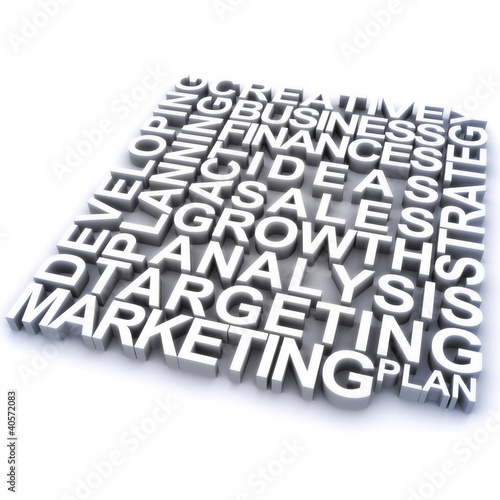 Marketing concept, marketing related concept words