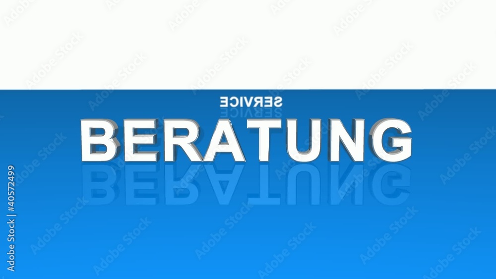 Text Rotation - 100% Beratung Service Kompetenz - Blau Weiß Text Rotation - 100% Beratung Service Kompetenz - Blau Weiß