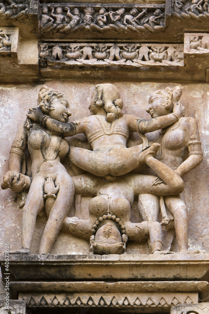 Karma Sutra pose of Khajuraho Karma Sutra pose of Khajuraho