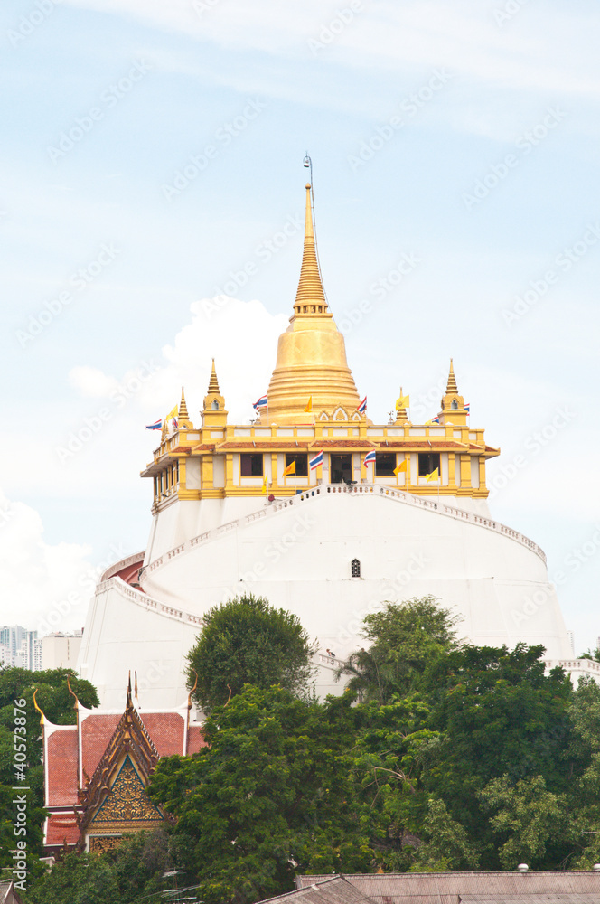 Thailand's landmark Golden Mount (wat sraket) in Bangkok