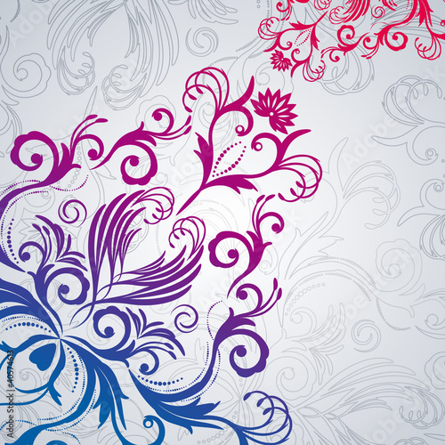 Abstract floral background with east flowers.