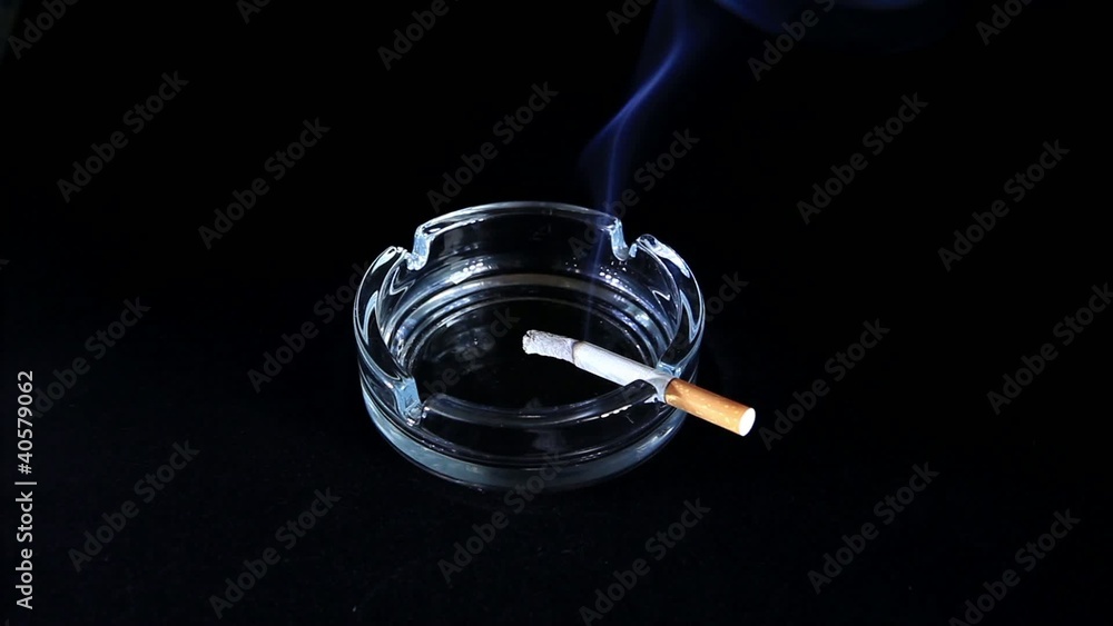 Smoldering Cigarette on the black background, Timelapse Smoldering Cigarette on the black background, Timelapse