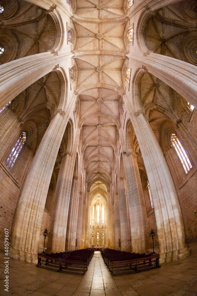 interior of Santa Maria da Vitoria Monastery,Batalha,Portugal