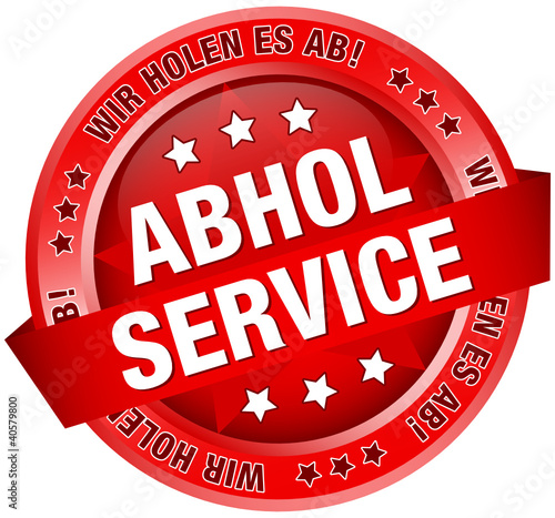 Button Banner "Abholservice" rot