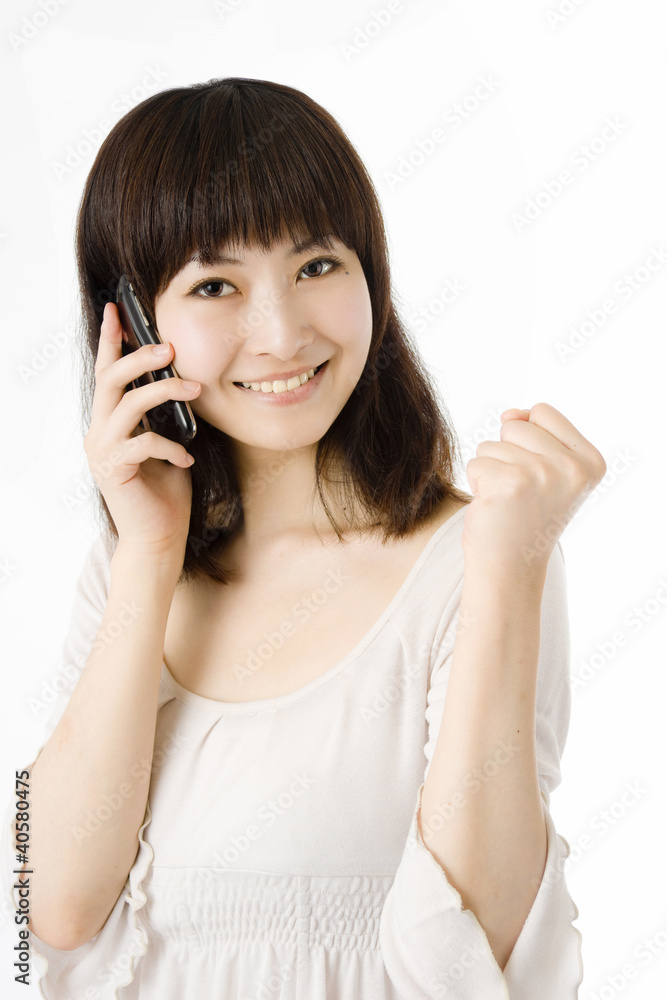 スマートフォンと女性 スマートフォンと女性