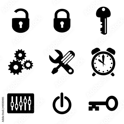 icons of parameters and settings