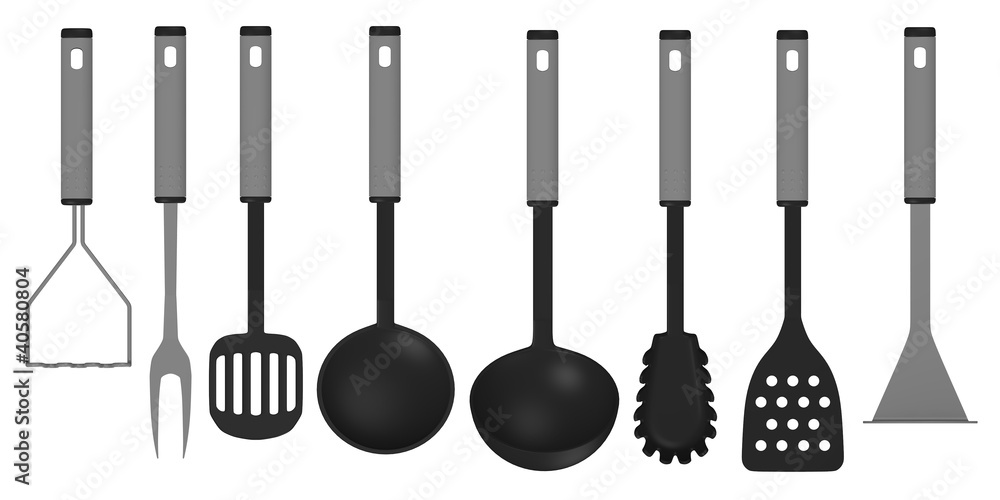 3d render of kitchen utensils 3d render of kitchen utensils