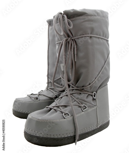 Grey moon boots