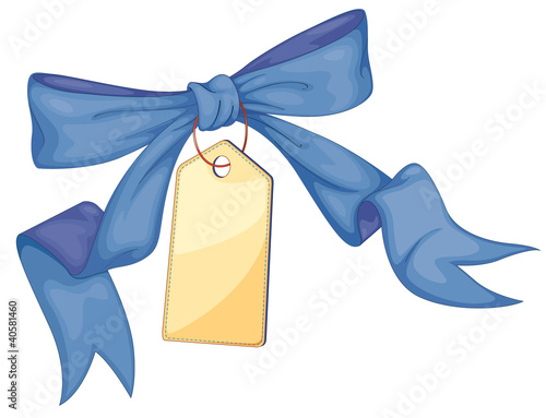 tag and ribbon