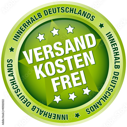 Button "Versandkostenfrei innerhalb Deutschlands" grün