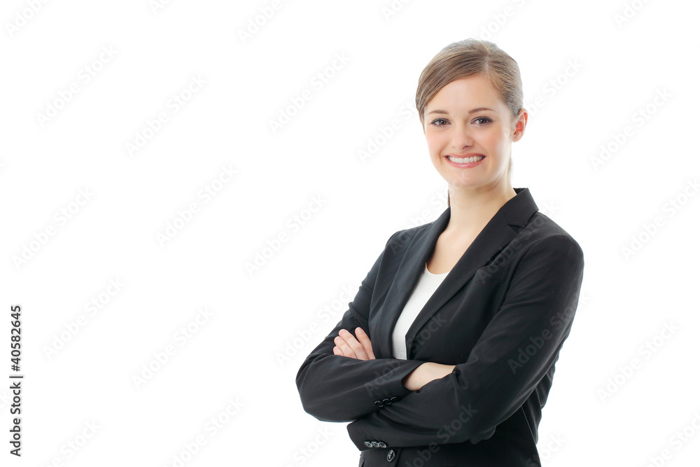 Portrait of a young attractive business woman. Portrait of a young attractive business woman.