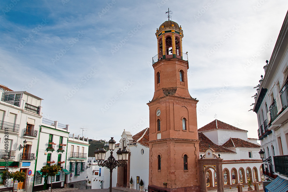 Competa in Spain, a traditional white town/village