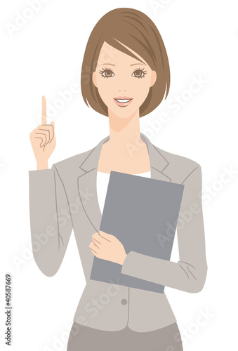 スーツを着た女性