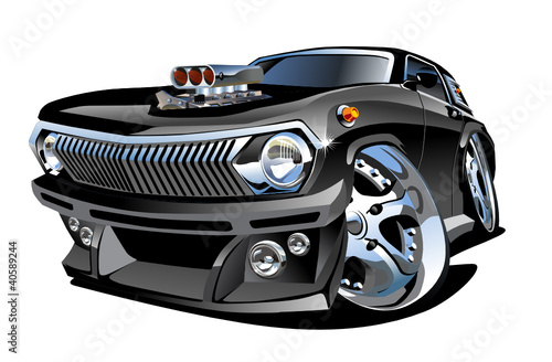 Cartoon retro hot rod
