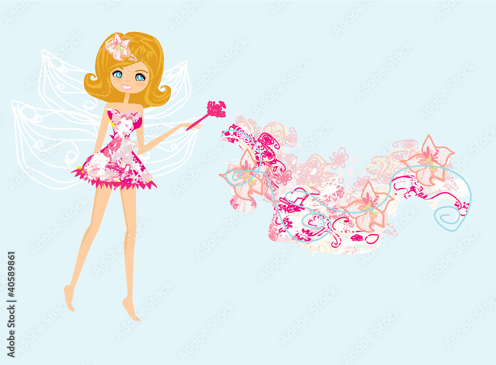 beautiful fairy vector graphic