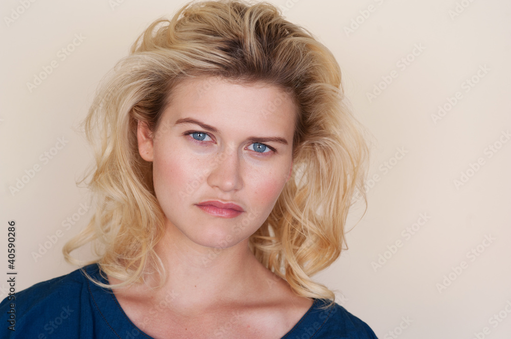 Portrait of beautiful blond young woman Portrait of beautiful blond young woman