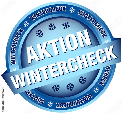 Button Banner "Aktion Wintercheck" blau