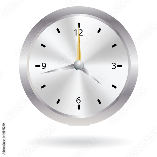 Vector Isolated Aluminum wall Clock