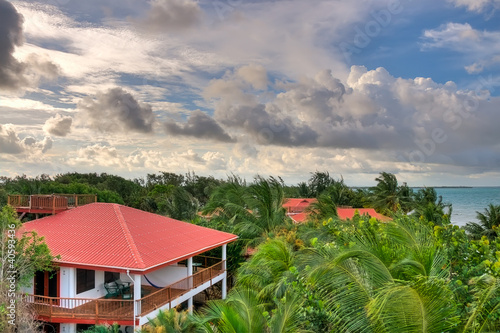 Looking over the Coast of the Country of Belize