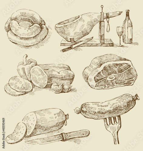 Meat collages