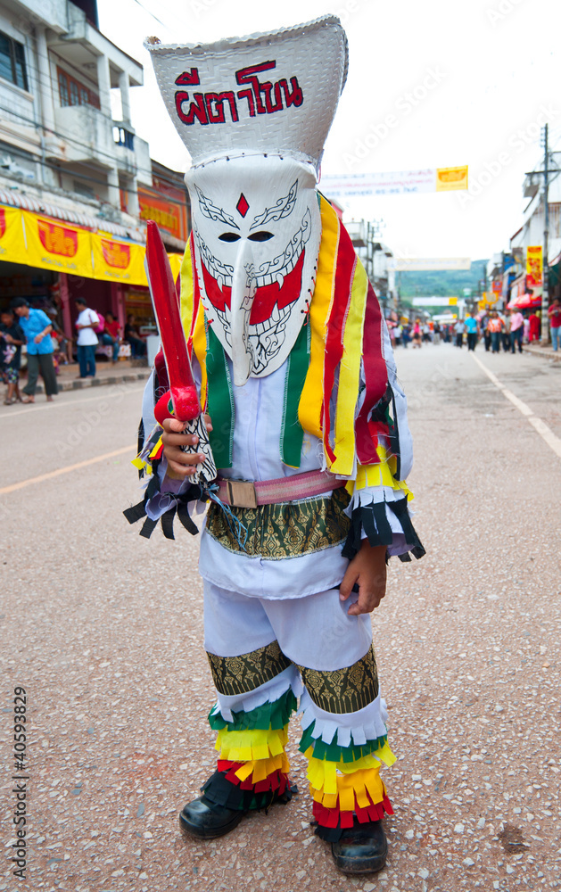 Colorful Thai ghost mask