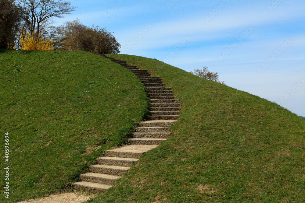 Steile Stiegen im Linzer Schlosspark