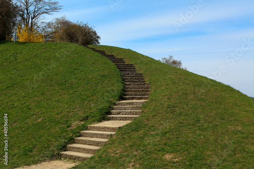 Steile Stiegen im Linzer Schlosspark