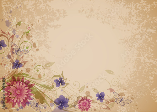 old floral background