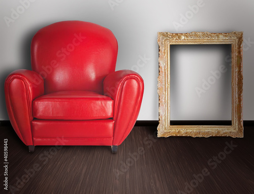 A red vintage chair