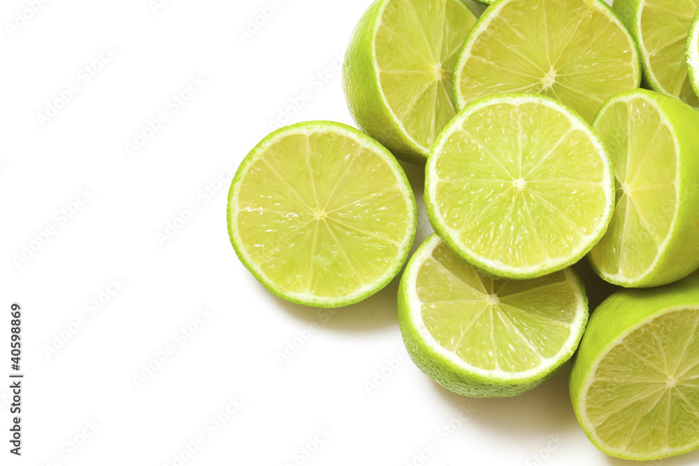 lime halfs and empty space for your text lime halfs and empty space for your text