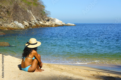 Sitting at the beach