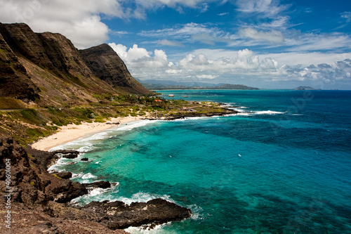 Scenic view of Makapu Beach in Hawaii