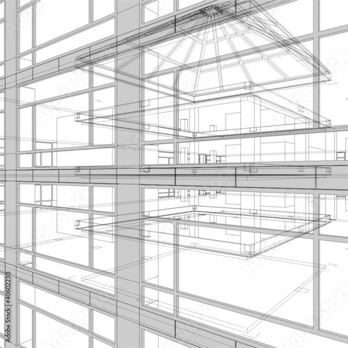 Abstract Construction Of Structure And Facade Vector 227