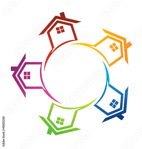 Group of Houses in circle