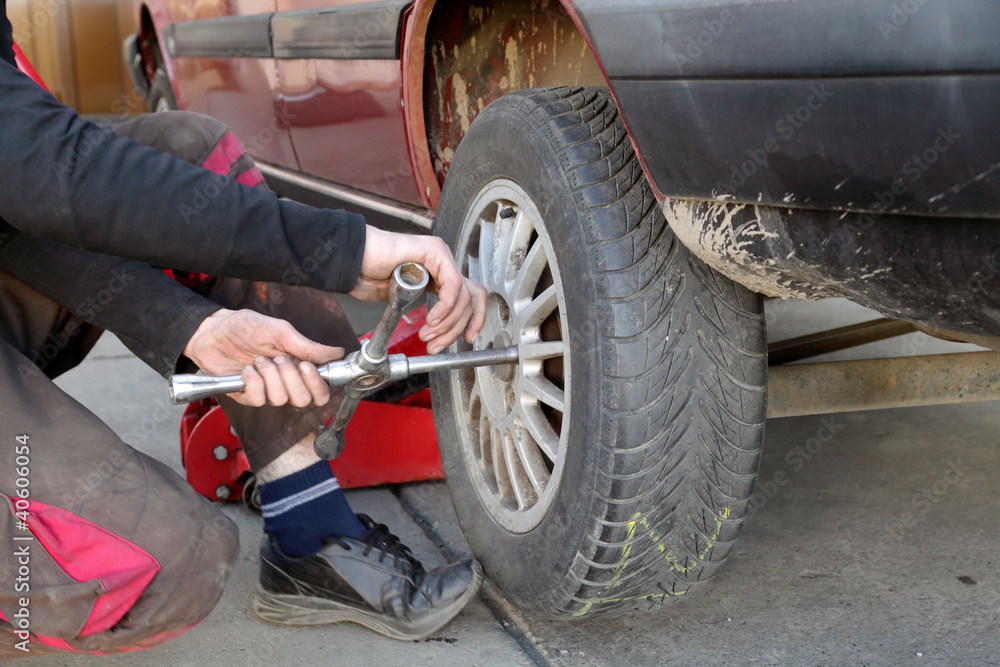 Fototapeta premium Car servicing