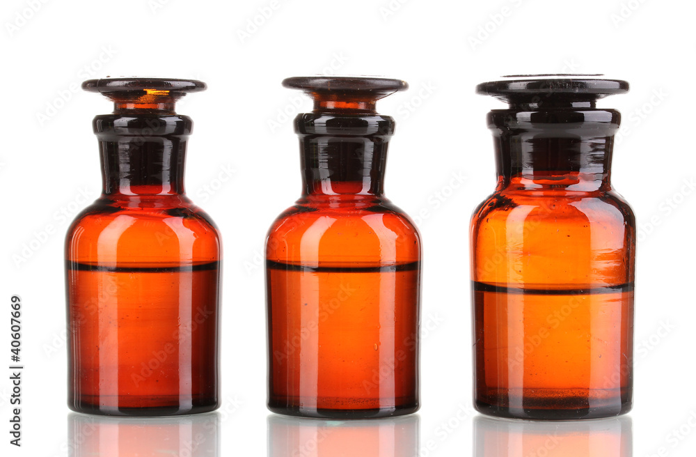 Medicine bottles isolated on white Medicine bottles isolated on white