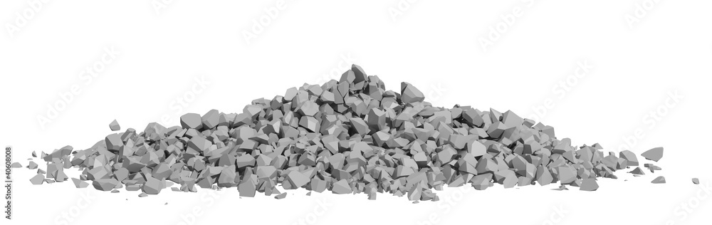 Obraz premium Rendered Image of Rock Rubble