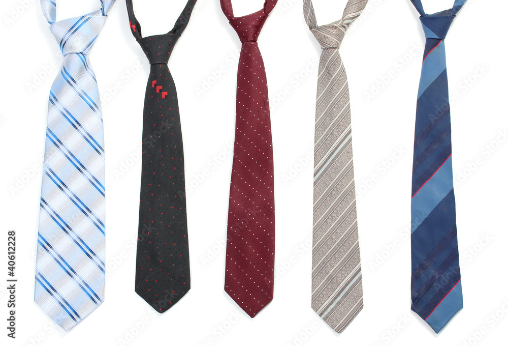 bright ties isolated on white bright ties isolated on white