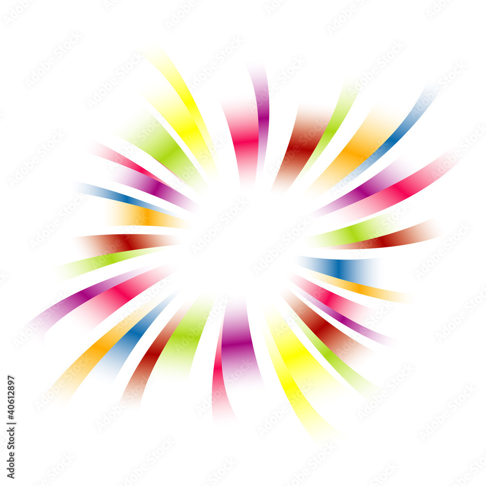 Rainbow celebration frame burst vector. - obrazy, fototapety, plakaty 