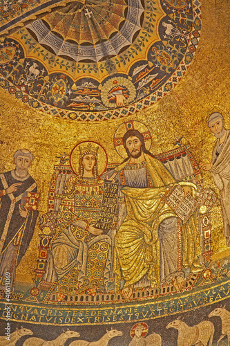 Rome - old mozaik "Corontation of the Virgin"