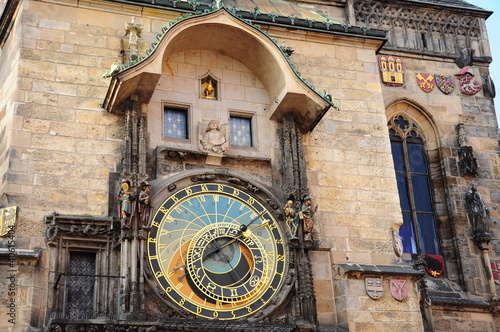 astronomical clock tower in the old town of Prague