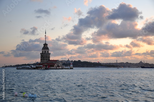 The Maiden s Tower on sea in Istanbul  Turkey