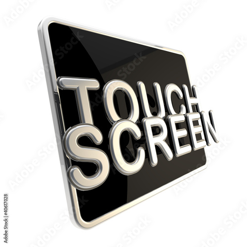 Touch screen icon as a glos...