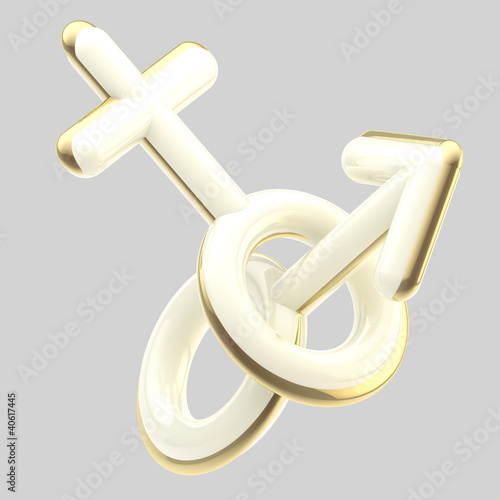 Linked male and female sign...