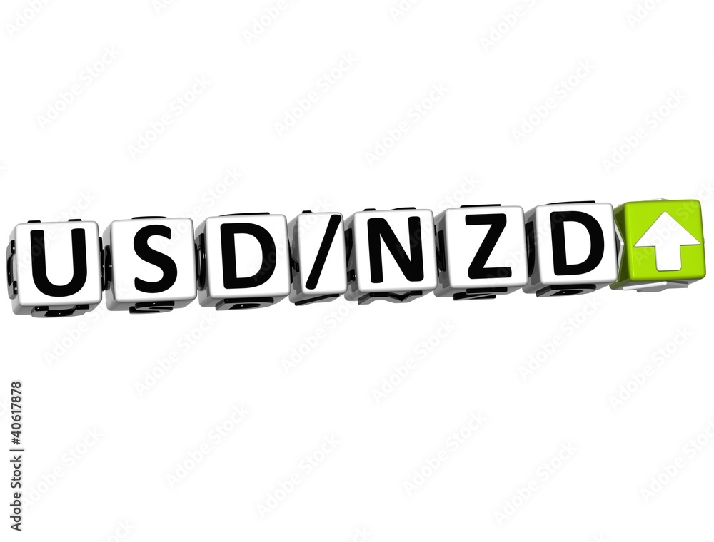 3D Currency USD NZD rate concept symbol button 3D Currency USD NZD rate concept symbol button