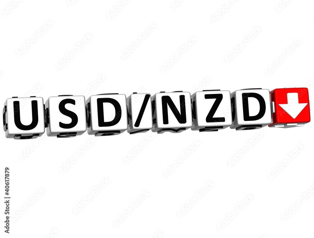 3D Currency USD NZD rate concept symbol button 3D Currency USD NZD rate concept symbol button